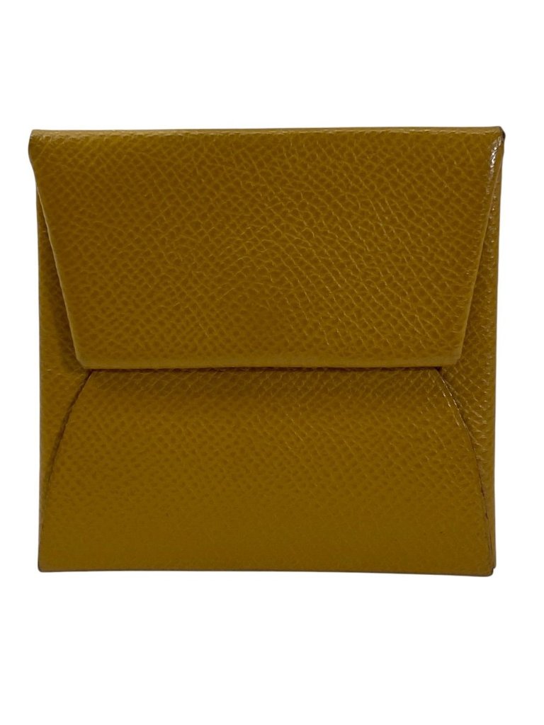 Hermes Bastia Coin Case Leather Camel Practical